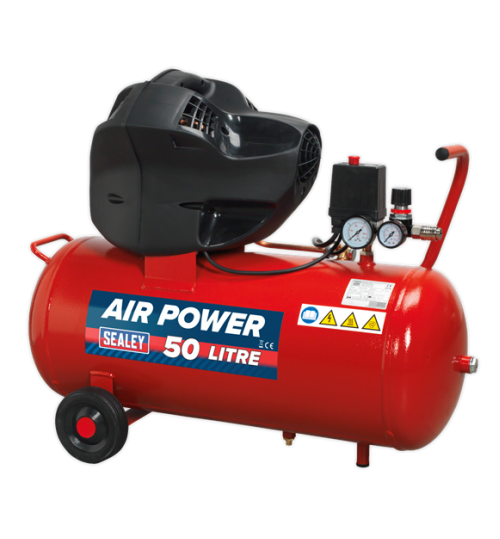 50L Oil Free V-Twin Direct Drive Air Compressor 3hp